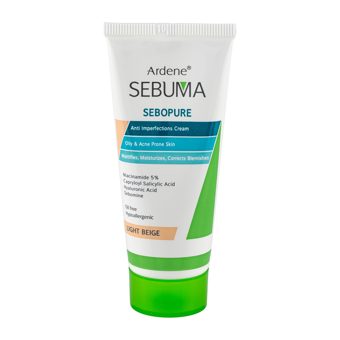 کرم یکنواخت کننده رنگی Sebopure سبوما مناسب پوست چرب و جوش دار 30میل Ardene Sebuma Sebopure Anti Imperfections Cream For Oily And Acne Prone Skin 30ml